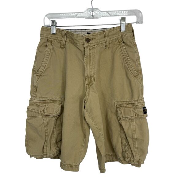 Aeropostale Cargo Shorts Men Size 27 Khaki 100% Cotton 10" Inseam - Picture 1 of 9